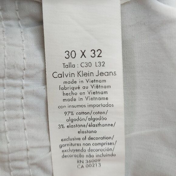 Calvin Klein Jeans Corduroy Pants Mens 30x31 Beige Straight Leg Work Preppy - Picture 9 of 11